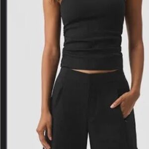 ALO Yoga Black Fitted Crop Tank Top